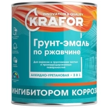 Грунт- эмаль ПО ржавчине желтая 5,5 КГ (4) "KRAFOR"