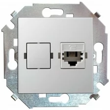 Розетка компьютерная СП Simon15 RJ45 кат.5E Systimax механизм бел. Simon 1591598-030