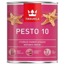 Эмаль алкидная стойкая матовая Pesto 10 (Песто 10) TIKKURILA 0,9 л бесцветная (база С)